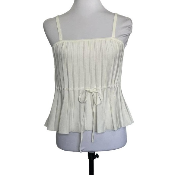 SIMKHAI Jonathan Simkhai Knit Tank Top White Size M - Picture 1 of 10